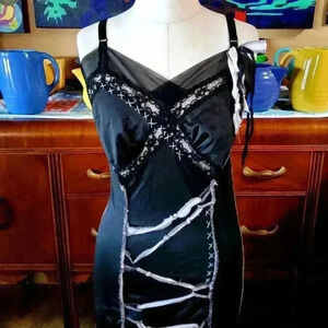 RARE Early 2000s Wearydrearies Destroyed Slip Dress S